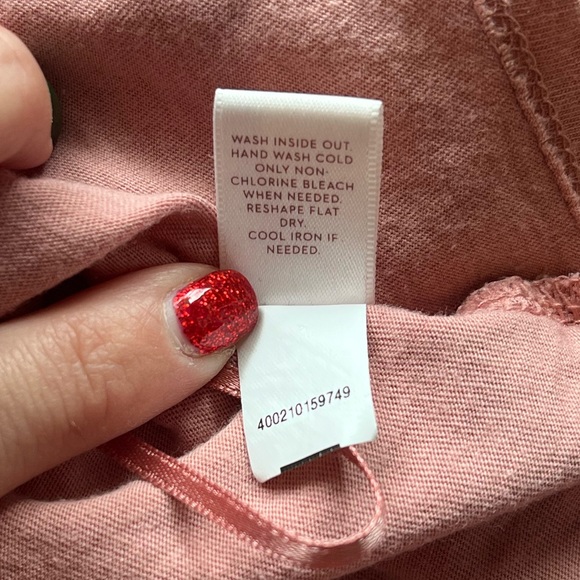 LC Lauren Conrad Women’s 3/4 Sleeve Floral Blouse Flowy Pink Peach Mauve Medium - Picture 6 of 7